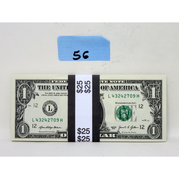 25 x $1 USD Uncirculated Bundle 