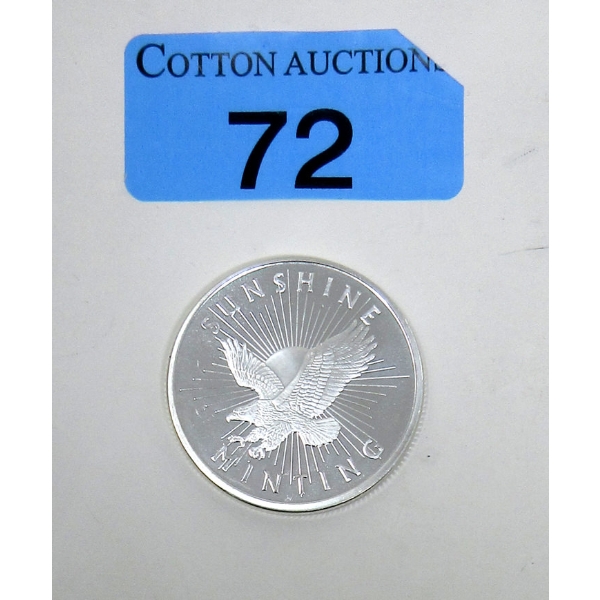 1 Oz .999 Silver Sunshine Minting Round    