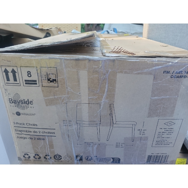 Boxed Set of 2 Chairs - Customer Returns 