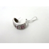 Image 3 : 14 KT White Gold Diamond & Ruby Earrings
