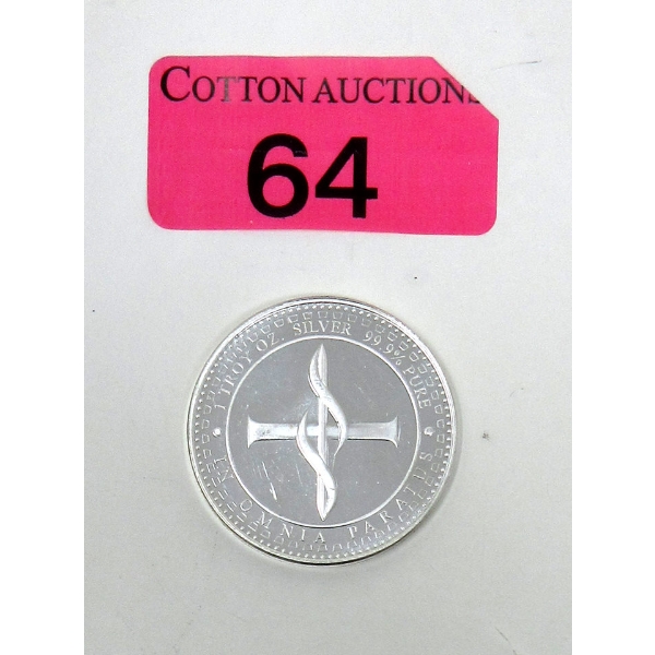 1 Oz .999 Silver "In Omnia Paratus" Round  