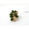 Image 6 : Three .925 Silver Gold Plated Gemstone Rings RED