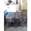 Image 1 : Pair of Wood End Tables with Drawers 