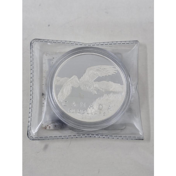 .9999 Silver 2014 Snowy Owl $50 Coin 