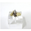 Image 2 : 10 KT Gold .14 Carat Diamond Cluster Ring - Size 7.5