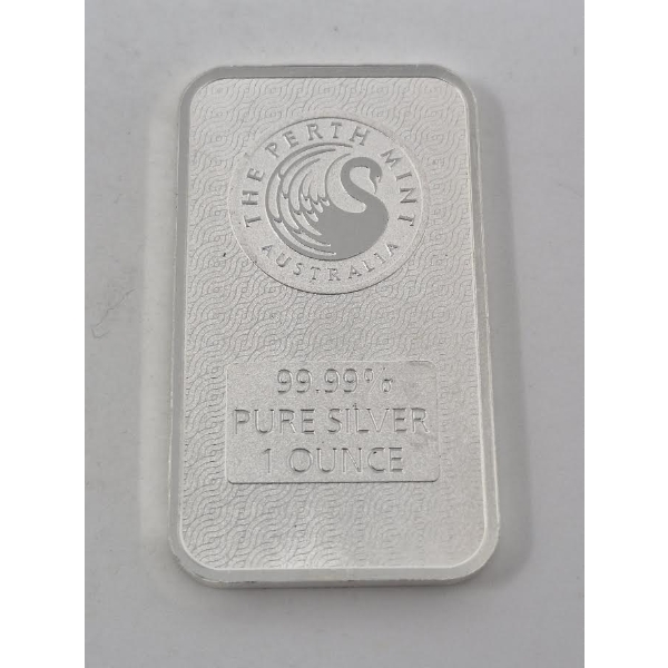 1 Oz .9999 Silver Perth Mint Dragon Bar