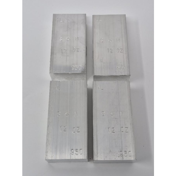 4 x 12 Oz .950 Fine Aluminum Sasquatch Mint Bars