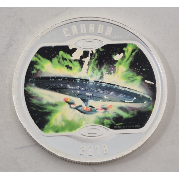 1/2 Oz .9999 Silver 2018 Colorized Star Trek Coin 