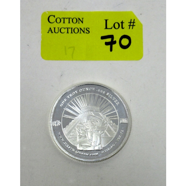 1 Oz .999 Silver First Majestic Aztec Round