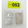 Image 1 : Uncut 2 x 1/2 Oz .999 Silver NWTM Bars 
