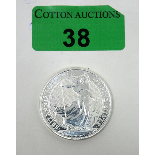 1 Oz .999 Silver 2021 Britannia Coin 