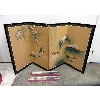 Image 1 : Asian Folding Screen & 2 New 19" Folding Fans
