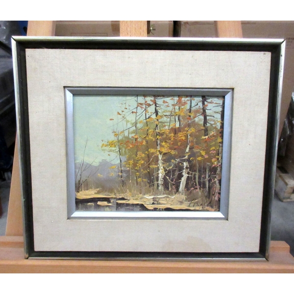 Paint on Canvas Landscape Signed Ronald 