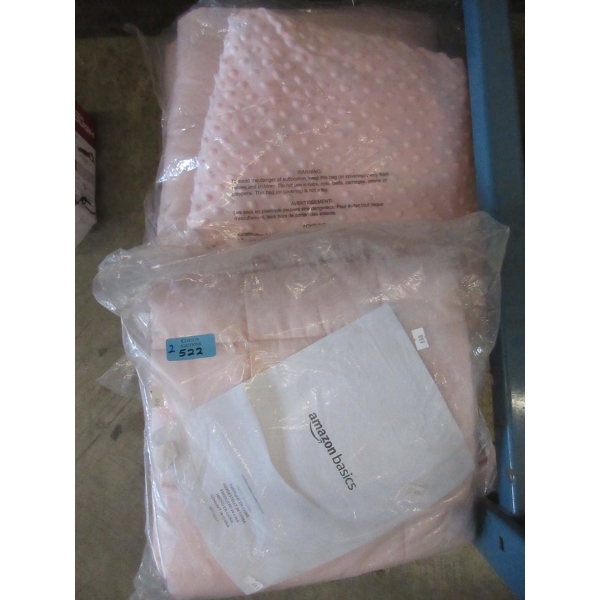 2 New Children's 10 LB Weighted Blankets - Pink