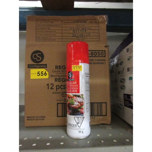 Case of Club Supreme Cooking Spray