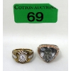 Image 1 : 2 x Sterling Silver Estate Rings 