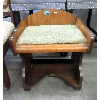 Image 1 : Vintage Solid Wood Vanity Stool 