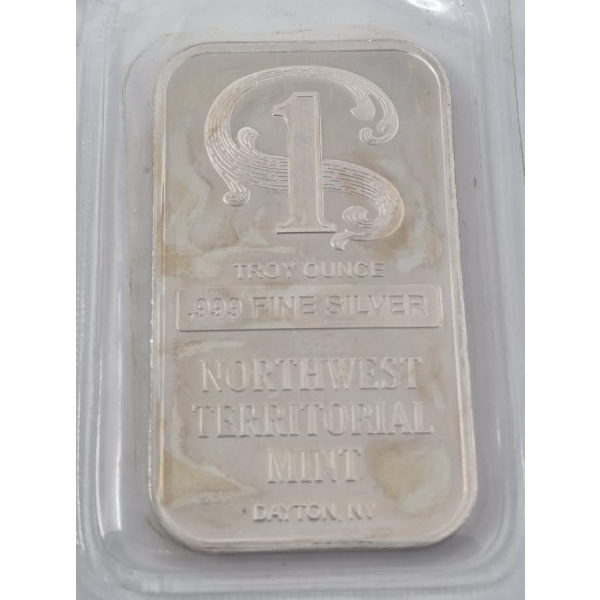 1 Oz .999 Silver Northwest Territorial Mint Bar 