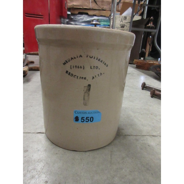 Vintage Medalta Potteries 1 Gallon Crock