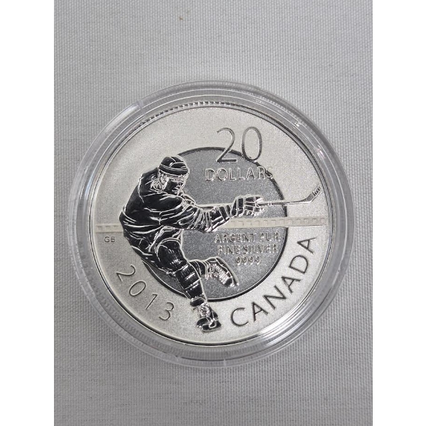 .9999 Silver 2013 HOCKEY $20 Coin