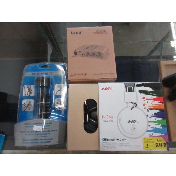 New Headphones, Power Amplifier & Mini Tripod