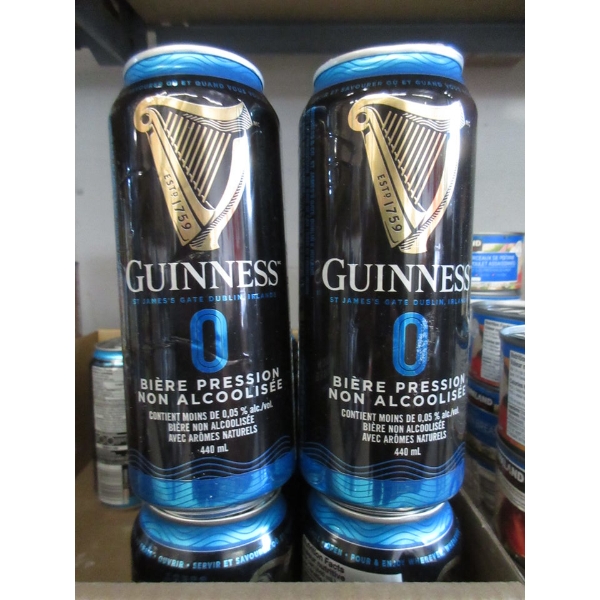 19 Dented Tins of Guinness Non-Alcohol Draught Beer