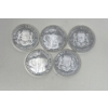 Image 2 : 5 x 1 Oz .9999 Silver African Wildlife Elephant Coins