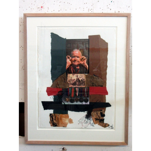 1994 Signed Original Al Neil Mixed Media Collage