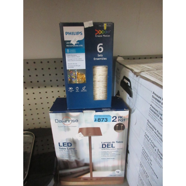 Pack of 2 Dawnrise Lamps & 1 Philips Micro String Light