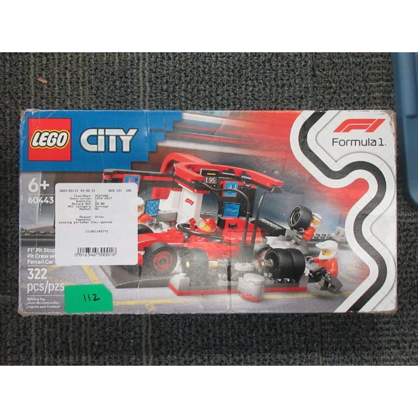 LEGO #60443 Ferrari Model - Customer Return