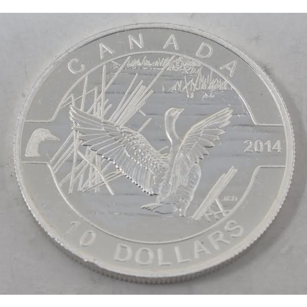 1/2 Oz .9999 Silver 2014 Canada Goose Coin 