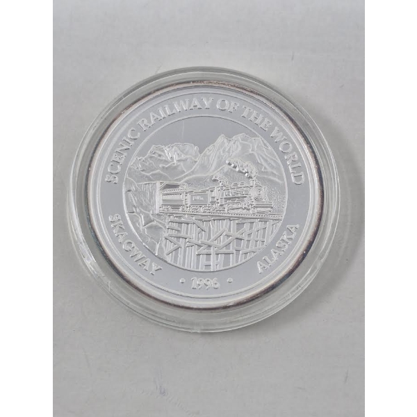 1 Oz .999 Silver 1996 Scenic Railway of The World Round 