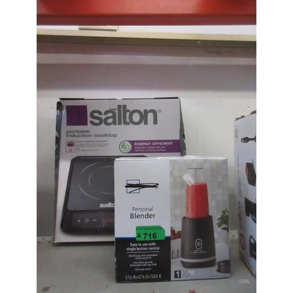 Mainstays Personal Blender & Salton Induction Cooktop