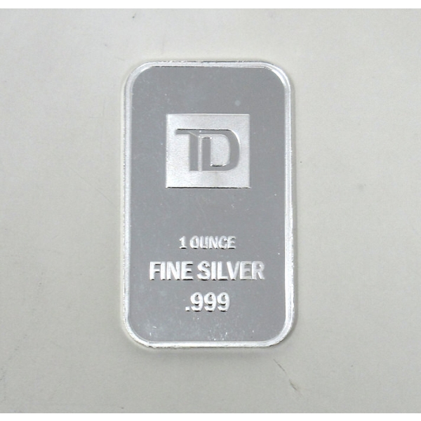 1 Oz .999 Silver TD Bank Investor Bar 