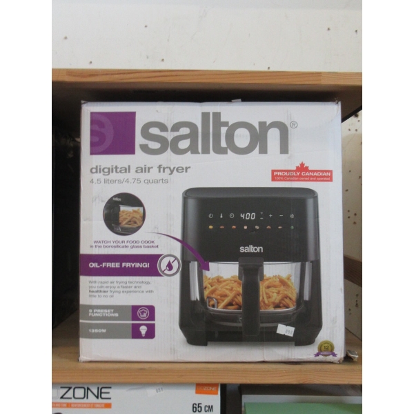 Salton Digital Air Fryer with Glass Basket