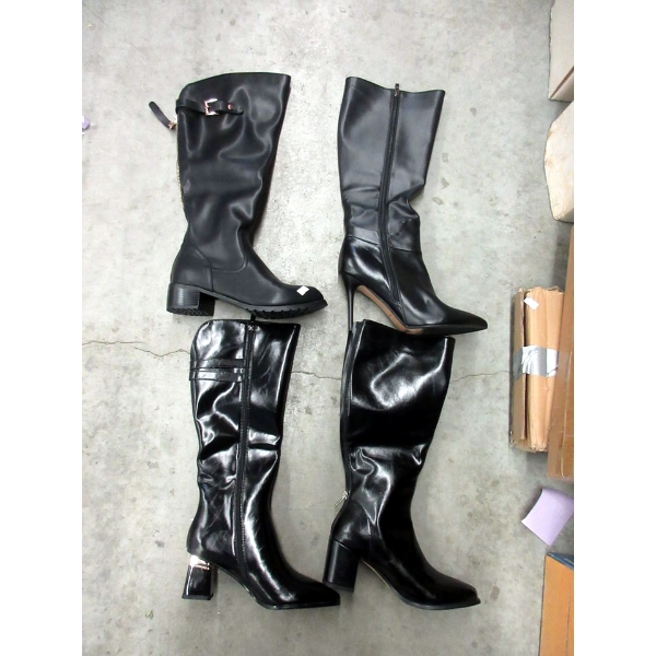 4 New Pairs of Ladies Tall Black Boots in Boxes