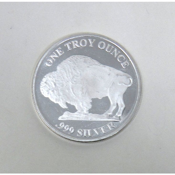 1 Oz .999 Silver Indigenous/Buffalo Round