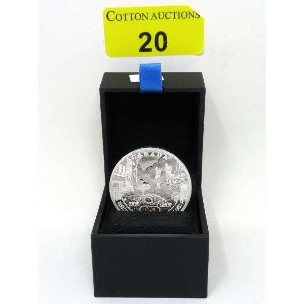 1 Oz+ .9999 Silver 2015 First WW Battlefront The Second Battle of YPRES Coin 