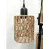 Image 2 : Black LED Floor Lamp with 3 Rope Shades