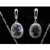 Image 2 : New 3 Pc. Mystic Topaz Jewelry Set in .925 Silver 