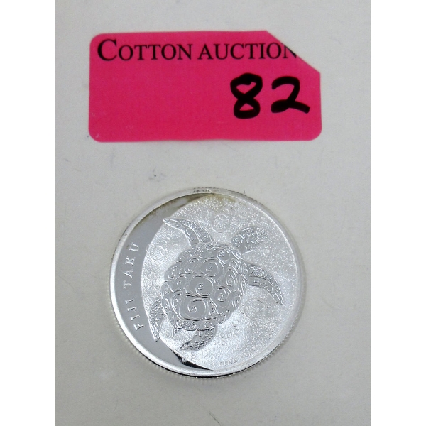 1 Oz .999 Silver Fiji Taku Turtle Coin 