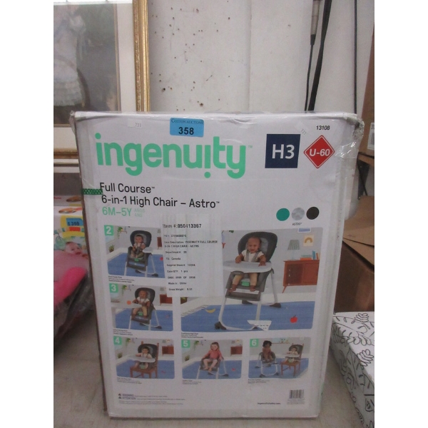 Ingenuity Full Course 6-in-1 High Chair - Astro