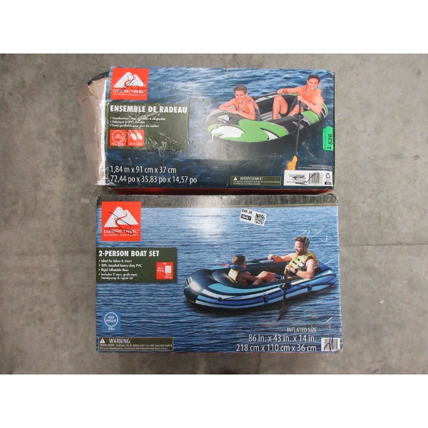 2 Ozark Trail Raft Boats - Customer Returns - As Is