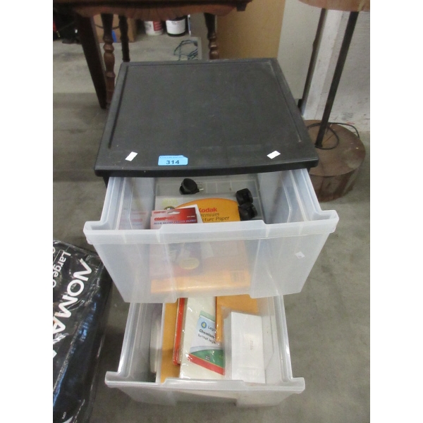 Plastic File Cabinet with New Photo Paper & More