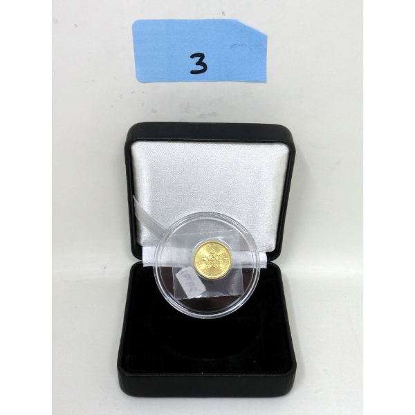 1/10 Oz .9999 Fine Gold Canada Maple Leaf Coin 