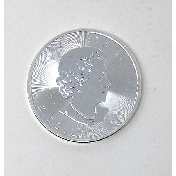 1 Oz .9999 Silver 2019 Canada Maple Leaf Coin 