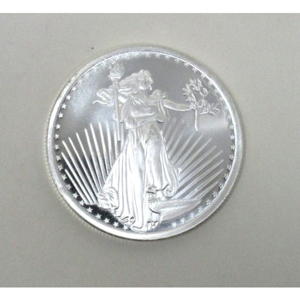 1 Oz .999 Silver St. Gaudens SilverTowne Round 