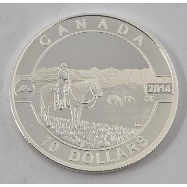 1/2 Oz .9999 Silver 2014 Canada RCMP Coin 