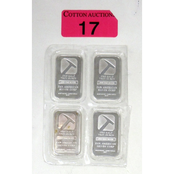 Uncut 4 x 1/2 Oz .999 Silver NWTM Bars 