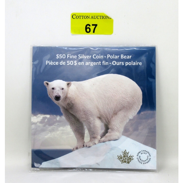 15.87 Gram .9999 Silver 2014 Polar Bear $50 Coin 